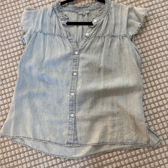 Rails Light Blue Denim Button Down Shirt Relaxed Fit - Picture 1 of 2